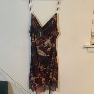 PrettyLittleThing Artistic Print Mini Dress